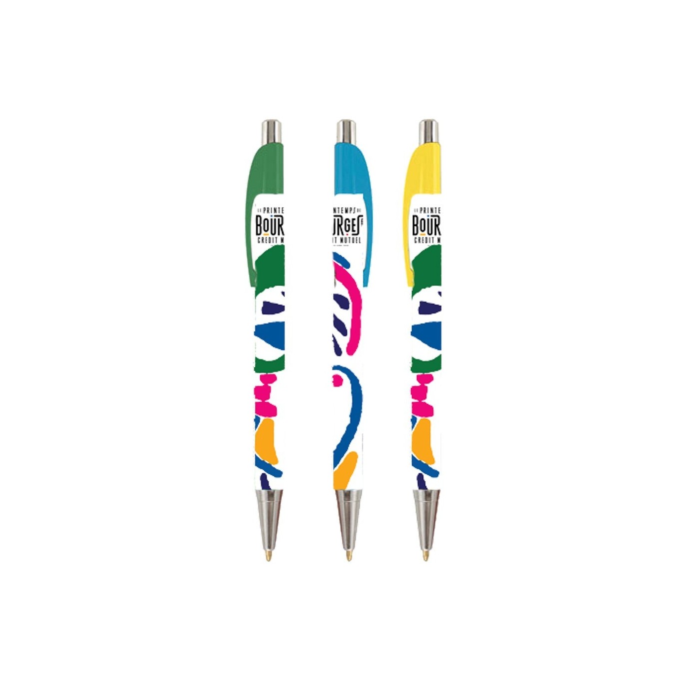 Stylo avec clip de couleur Printemps de Bourges 2019