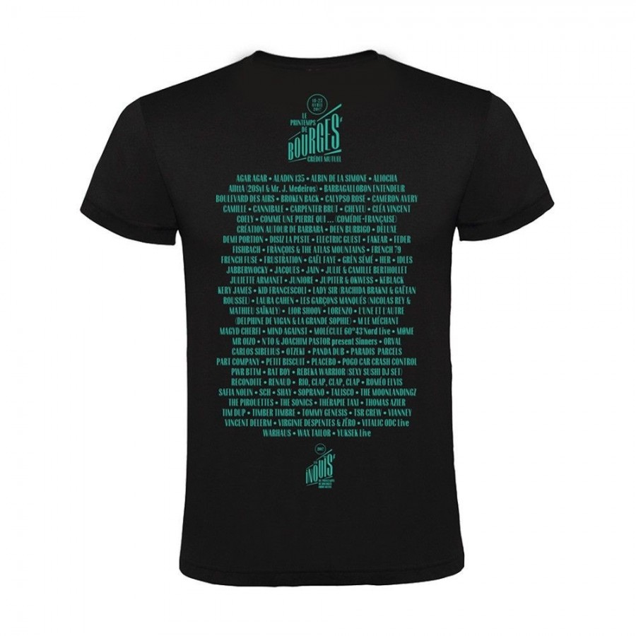T-shirt affiche noir Printemps de Bourges