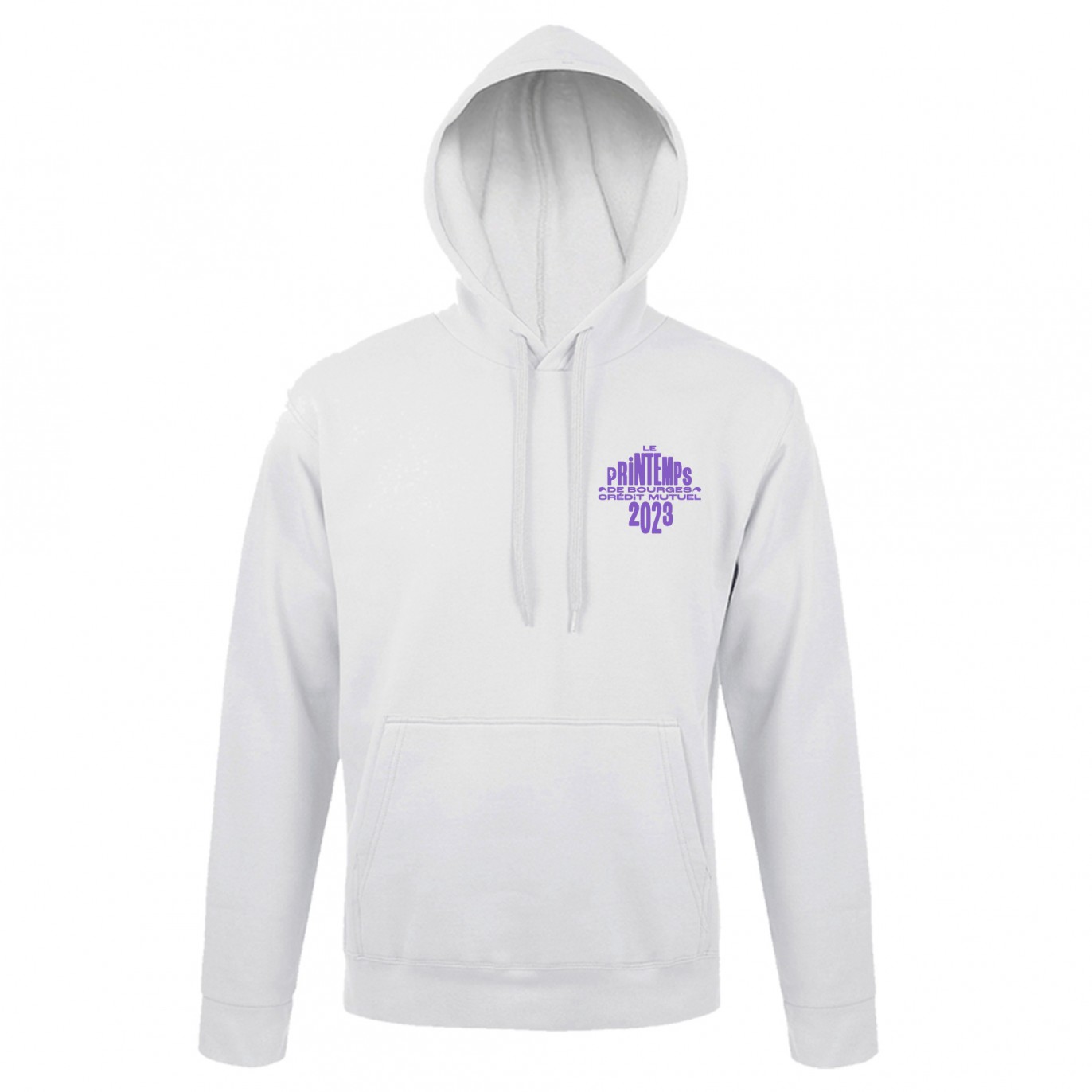 Sweat Capuche Blanc Fleur