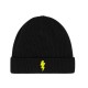 Bonnet Noir Eclair Jaune Fluo