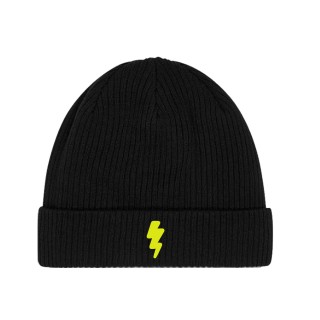 Bonnet Noir Eclair Jaune Fluo
